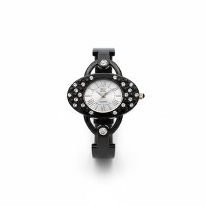 Elegant Black and Silver Women's Watch